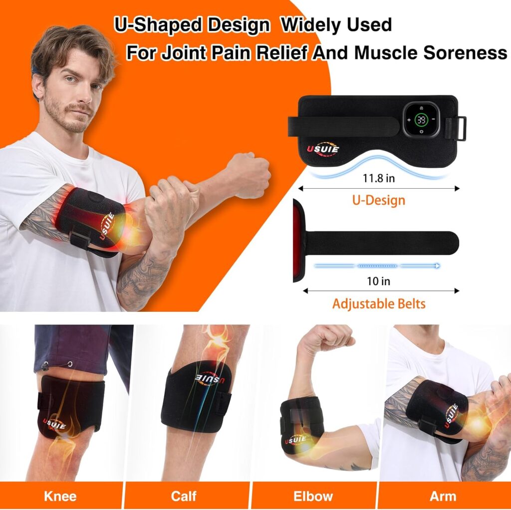 Cordless Red Light Therapy for Knee, Infrared Light Therapy Devices for Knee Pain Relief, Meniscus Injury, Knee Osteoarthritis, and Muscle Injuries.