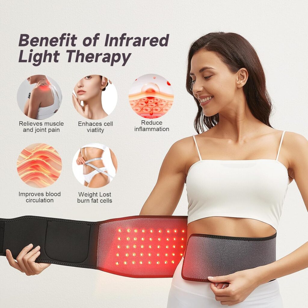 Headot Red Light Therapy Wrap Belt for Body, Men and Women Gift,100 LEDs,5Gears 9Timers Remote Control, 660nm850nm Infrared Light Therapy for Back, Waist, Muscle Pain Relief