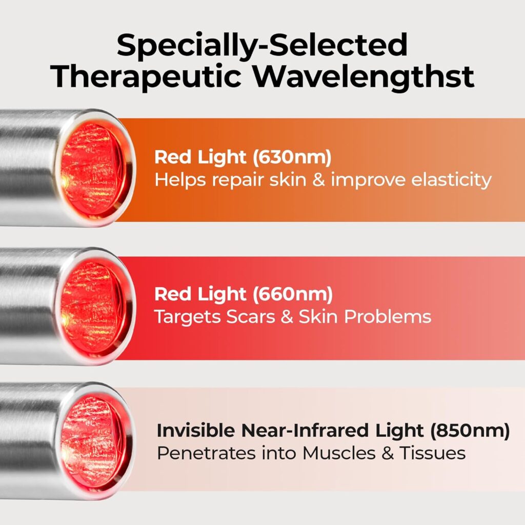 LifePro Infrared  Red Light Therapy for Body Joints  Muscles Pain Relief, Portable Red Light Therapy Device, Near Infrared Light Therapy for Body  Face Reduce Inflammation - Use 3 wavelengths