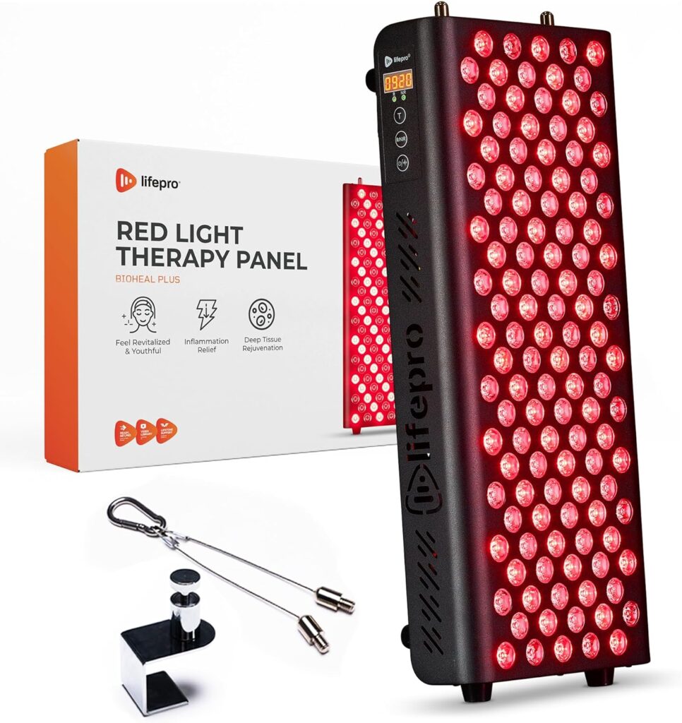 LifePro Red Light Therapy for Body, face - Powerful Near Infrared Light Therapy for Face, Whole Body Relaxation  Health - Thin, Tall  Stable for On-The-Go or at Home Red Light Therapy Panel Device