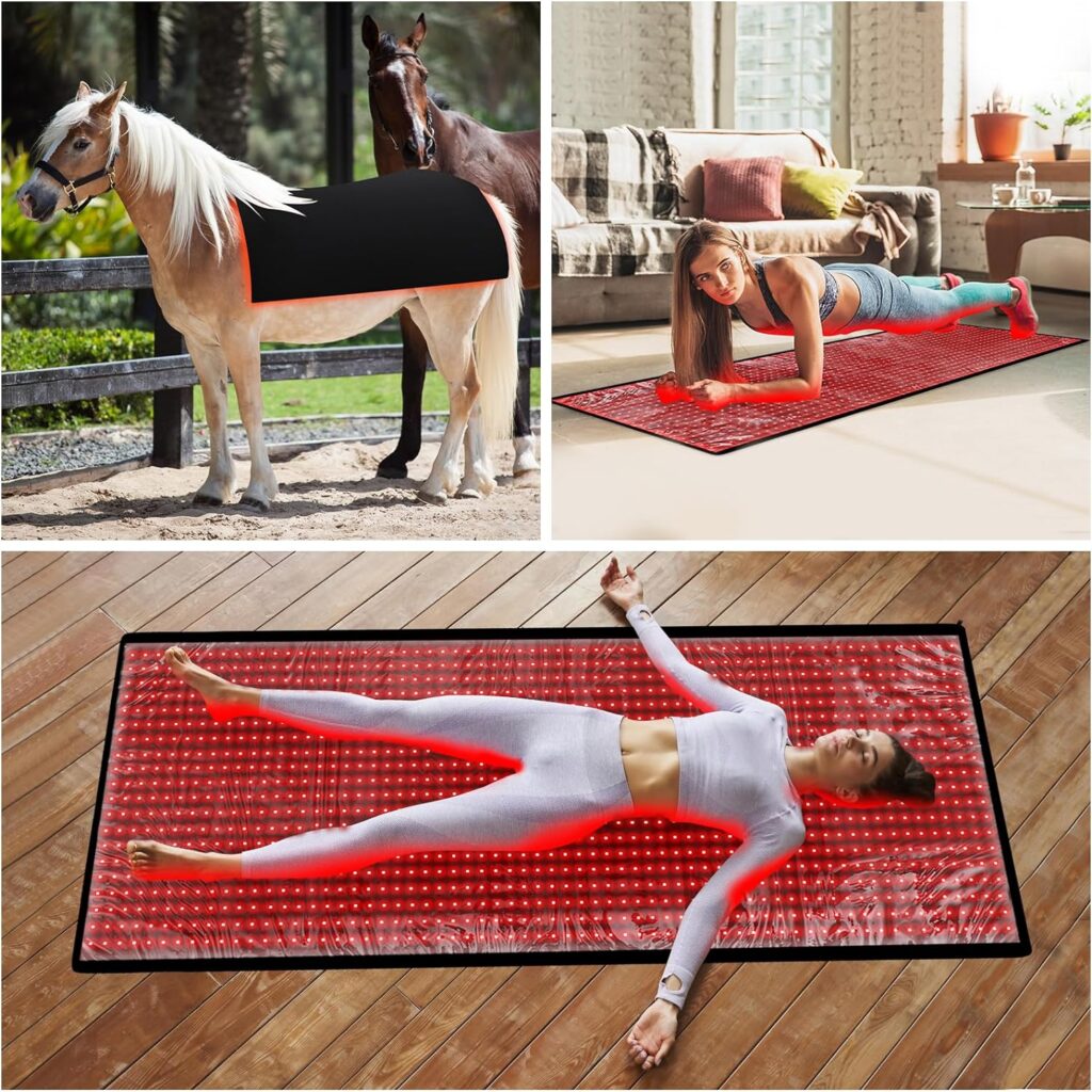 New 660nm LED Red Light Therapy for Body and 850nm Near Infrared Light Therapy Devices 21x13 Large Pads Belt Wearable Wrap for Leg Thigh Knee Belly Back Waist Pain Relief