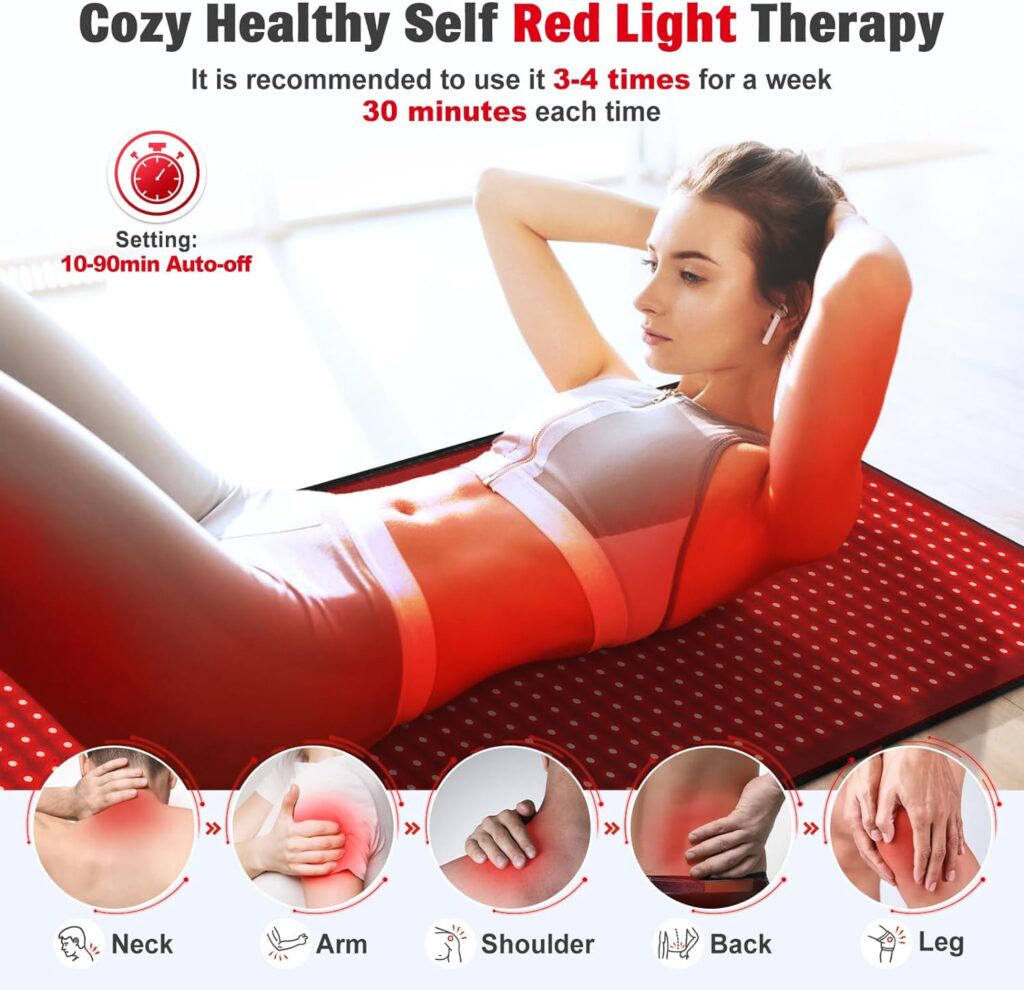 Red Light Therapy Belt, Infrared Light Therapy for Body, Wearable Wrap with Timer for Back Shoulder Waist Muscle Pain Relief, Improve Joint Inflammation, Red Light Therapy for Body