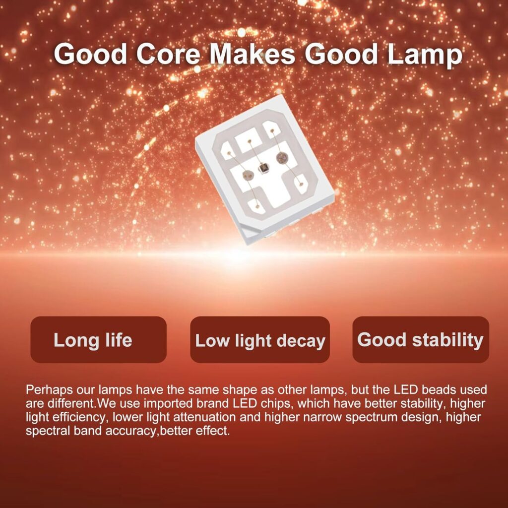 Red Light Therapy Device,Infrared Light Therapy Lamp with Stand,Red Light Therapy Lamp 660nm Red Light and Near Infrared 850nm for Body,Face,Pets