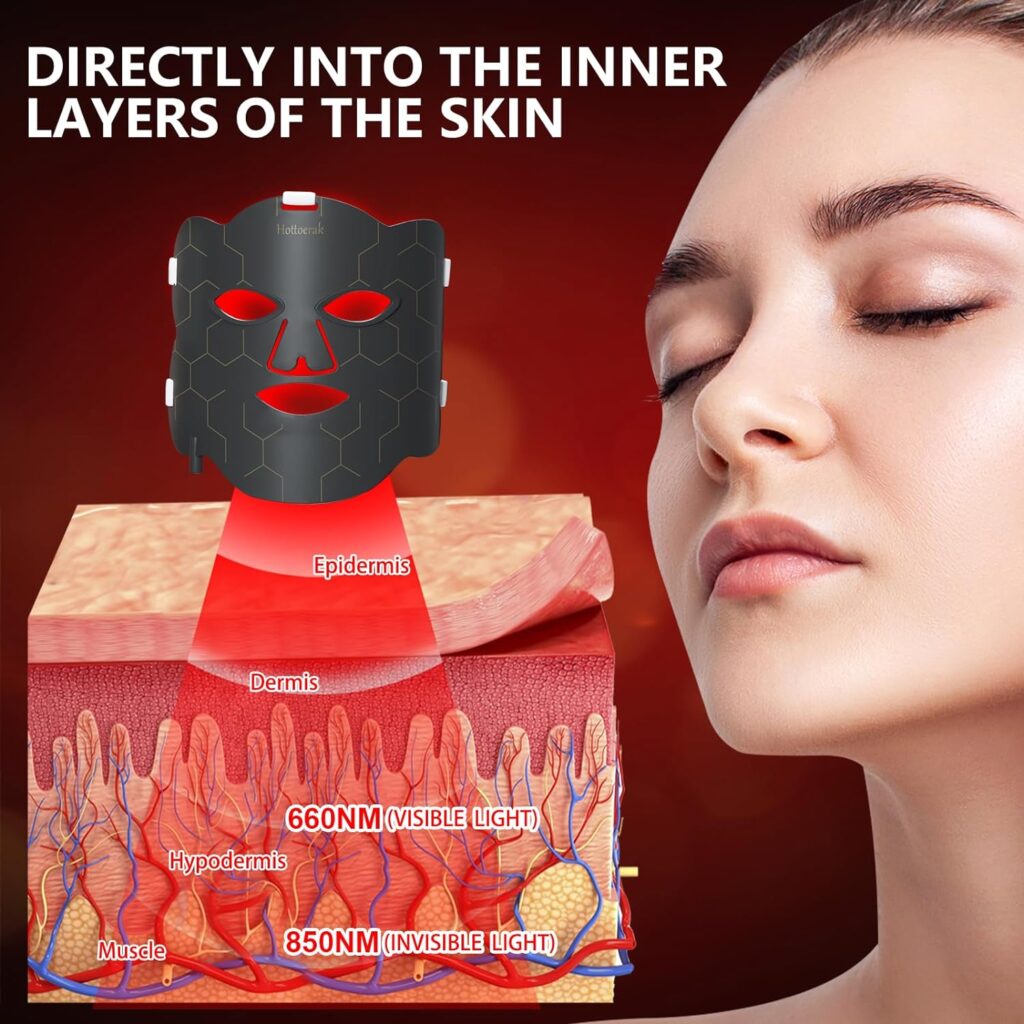 Red Light Therapy for Face, LED Red Light Therapy 660nm  850nm Wavelength for Home Use