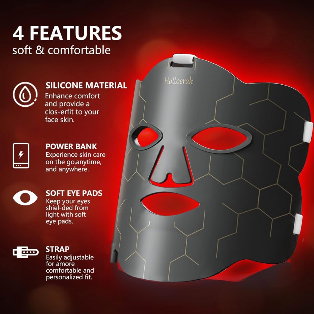 Red Light Therapy for Face, LED Red Light Therapy 660nm  850nm Wavelength for Home Use