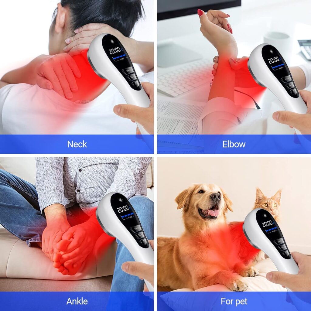 Red Light Therapy, Holsn Infrared Red Light Therapy Device for Body Targets Joint and Muscles Directly for Pain Relief, 650 nm  808nm Red Light Therapy Wand