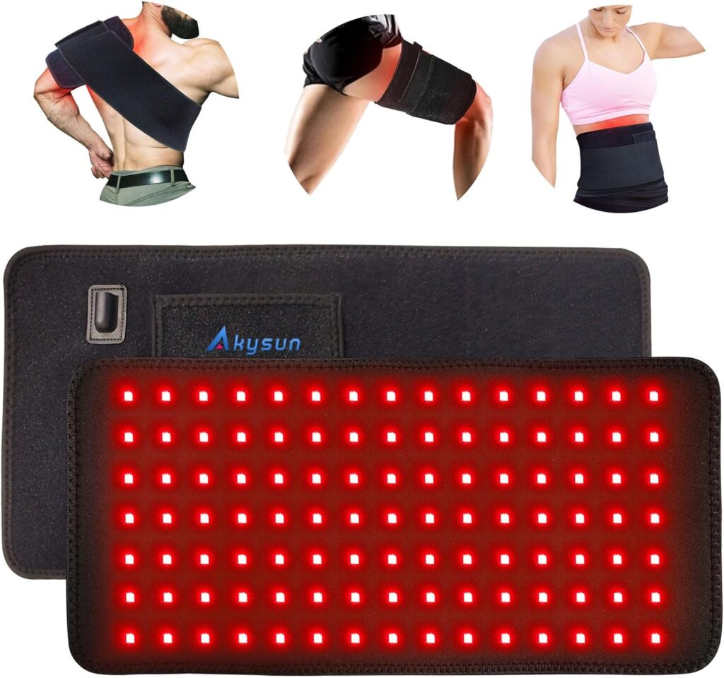 Red Light Therapy Infrared Light Therapy Heating Wrap Belt for Body Back Knee Shoulder Waist Muscle Pain Relieve Inflammation Portable 660850nm Home Deep Therapy Large Pad Gift for Women Men