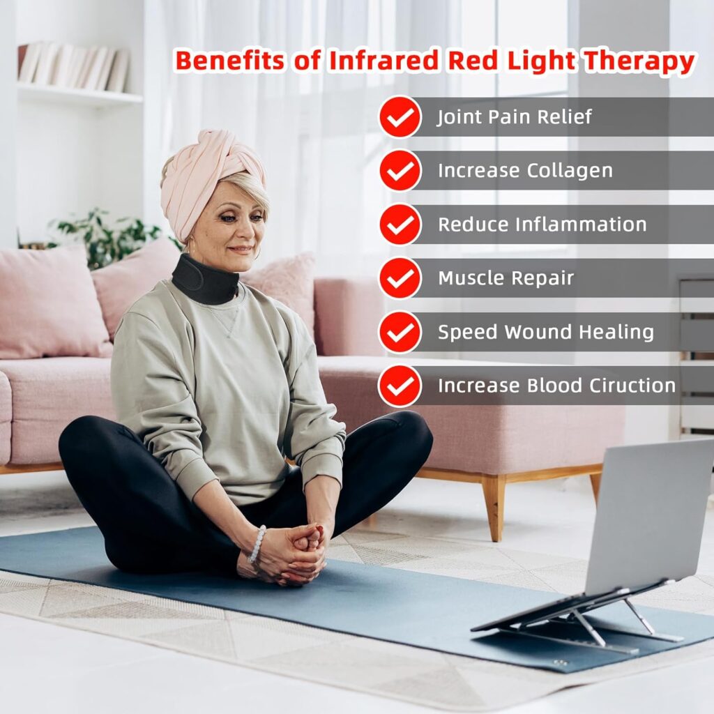 Red Light Therapy Infrared Light Therapy Pad for Body Pain NIR Deep Therapy for Back Knee Hands Feet Relief Portable 660nm 850nm Home Heating Light Therapy Wrap Belt Gift for Women Men