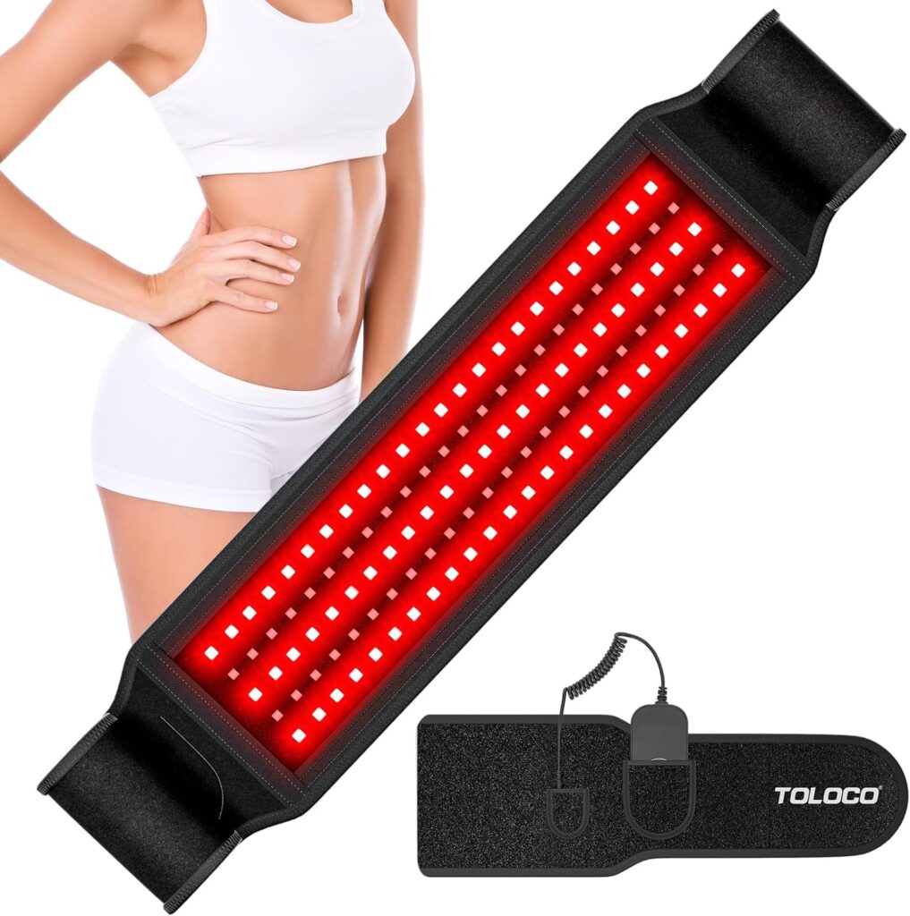 TOLOCO Red Light Therapy Belt, Infrared Light Therapy Wrap for Body, Red Light Therapy Device, Light Therapy Device