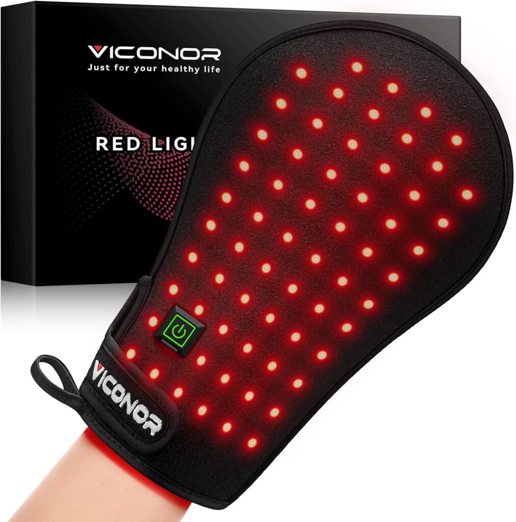 Red Light Therapy Device for Hands, Infrared-Light-Therapy-Gloves Finger Wrist, Led Near Infrared Carpal Tunnel