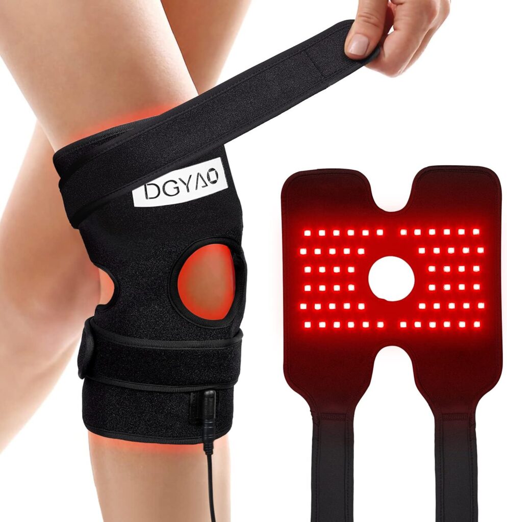 Red Light Therapy Device for Joint Pain Relief, 880nm Infrared Light Therapy Wearable Adjustable Wrap for Knee Elbow, Home Use Led Light Therapy Pads